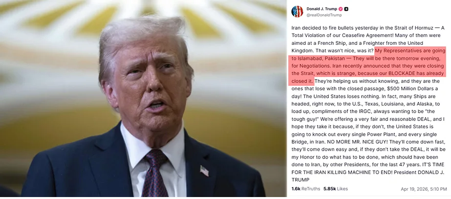 میرے نمائندے مذاکرات کے لیے پیر کی تک اسلام آباد پہنچ جائیں گے، صدر ٹرمپ