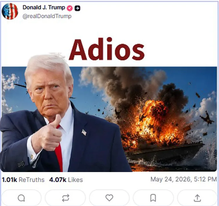 ٹرمپ کی "Adios" تصویر نے سوشل میڈیا پر نئی بحث چھیڑ دی