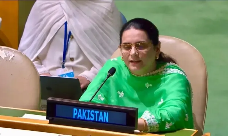اقوام متحدہ میں پاکستان کا بھارت پر سخت مؤقف، صائمہ سلیم نے دہشت گردی اور کشمیر کا معاملہ اٹھا دیا