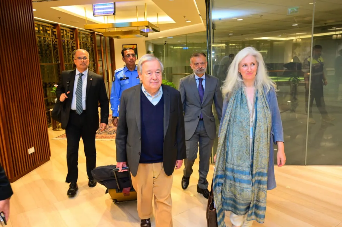 اقوام متحدہ کے سیکریٹری جنرل انتونیو گوتریس اسلام آباد پہنچ گئے